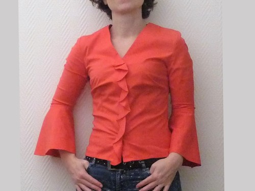Chemisier top orange - top,