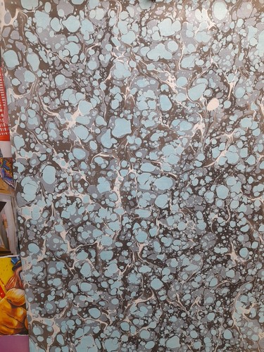 Papier marbré cuve de - marbré, à