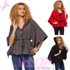 Manteau Femme En Laine Poncho Cape Couverture Avec Capuche