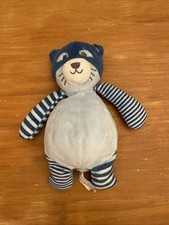 Doudou Peluche TCF TOUT COMPTE FAIT Chat Masqué Bleu Rayé
