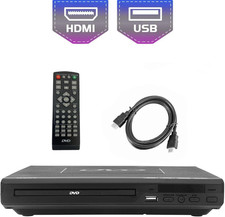 Lecteur DVD KCR HDMI USB Multi-Régions avec Télécommande & Câbles Inclus