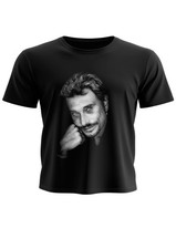 Tee shirt johnny hallyday 100%