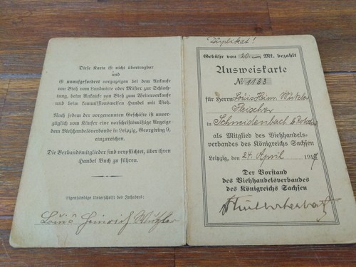 Laisser passer ausweis - laisser-passer, saxe