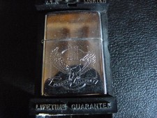 RARE! BRIQUET ZIPPO "JOHNNY HALLYDAY" metal chrome