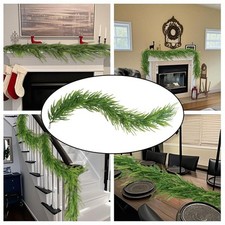 Guirlande de pin artificiel, décoration de Noël pour cheminée suspendue