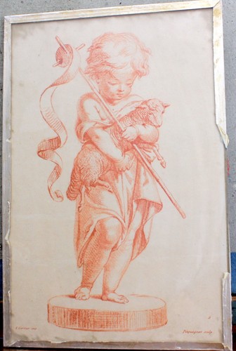Gravure enfant avec - gravure, a