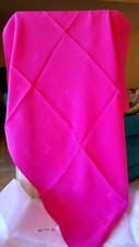 Foulard TORRENTE Paris 100% mousse de soie fuchsia impressions satinées Vintage 