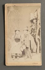 PHOTO ancienne CDV ZELL AM ZILLER AUTRICHE Tyrol Tirol FOLKLORE Papillon Gredler