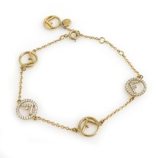 Auth FENDI F Is Bracelet Gold