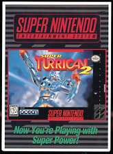 Super Turrican 2 nintendo Snes Vidpro Vid Pro Carte Vintage Authentique Htf