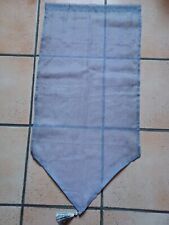 2 rideaux - voilage gris moyen - H 90 cm - largeur 60cm + 10cm pompon