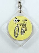 PORTE-CLES - PNEUMATIQUES DUNLOP Dessin VINTAGE Garages Années 60 -