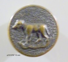 BOUTON  :   CHASSE/VENERIE   LOUP /CHIEN  ?  15 mm