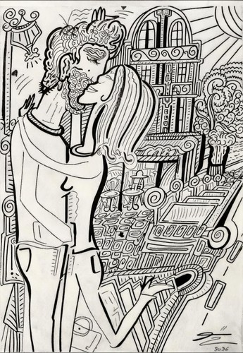Dessin original baiser - dessin, –