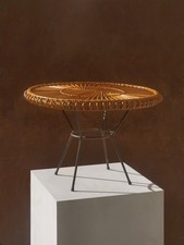 1950 JANINE ABRAHAM TABLE GUERIDON MODERNISTE RUSTIQUE MODERNE MAROLLES Perriand