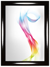 FRAMO Cadre photo Bois Noir brillant 67x10 cm à 67x150 cm avec verre acrylique