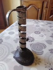 ANCIEN BOUGEOIR NORMAND QUEUE DE COCHON RAT DE CAVE . 18eme ,19eme. ( No 2 )