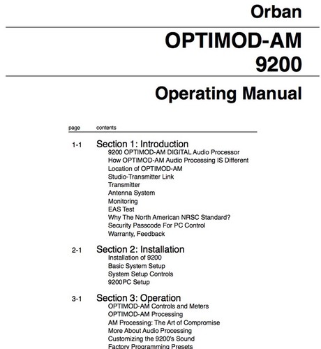 Orban optimod 9200 digital - optimod,