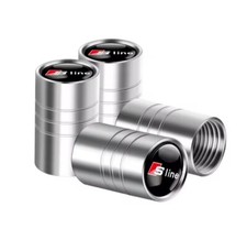 Lot 4 Bouchon De Valve Chromé Logo Audi S-line Sline