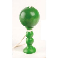 FOULON Bilboquet BOIS classique Vert 6 ans + Fabriqué FRANCE Jura Peinture eau