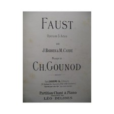 GOUNOD Charles Faust Piano