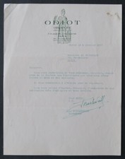 Facture ODIOT Orfèvre 7 place de la Madeleine 1957 PARIS illustrée 52