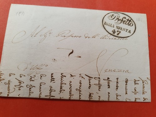 Italie lettre avec texte du - -,