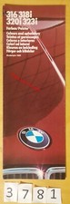 BMW SERIE 3 E30 316 318i 320i 323i Couleurs Farben Prospectus 12 pages 2/84