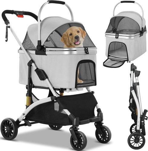 Poussette pliante pour - , chien