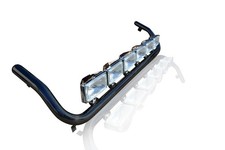 Noir Acier Inoxydable Toit Feu