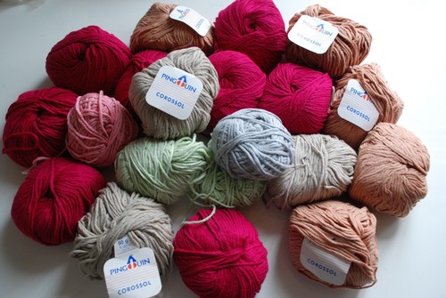 Lot pelotes fil coton - , pingouin