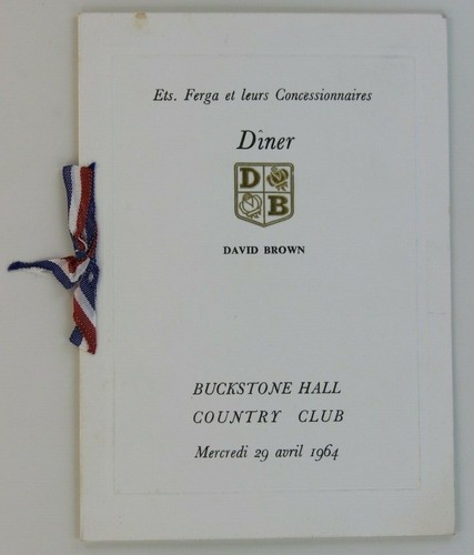Menu david brown dîner - menu,