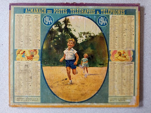Calendrier postes 1944 - calendrier,