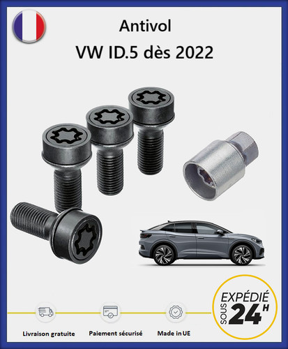 Ecrous antivol roues - ecrous, noir