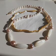 Sautoir collier en perles de