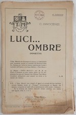 Partition Orchestre C.Innocenzi Lumières… Ombre 1928 Piano Theo Muccy Menuet