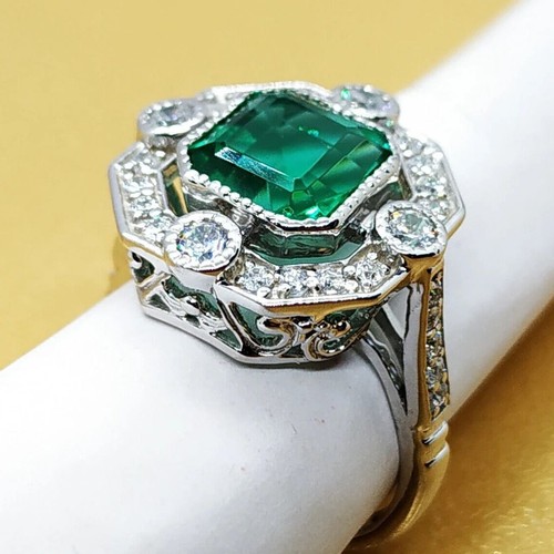 Bague style vintage - , émeraude