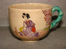 Ancienne tasse émaillée décor au chinois - Faience Ceramique n°2