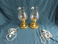 paire de lampe de chevet,verre et aluminium,vintage