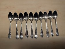 Lot de 10 cuillères à café Ercuis Louis XV, en métal argenté