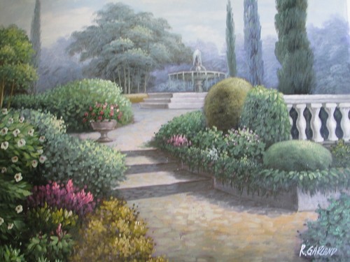 Tableau floral moderne huile - floral,