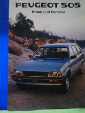 Peugeot 505 1982 break familial brochure CATALOGUE prospekt original 20p German