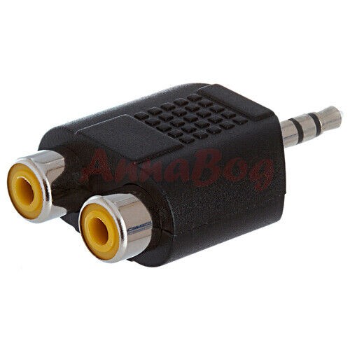 5mm stereo male plug dual - 3.5mm,
