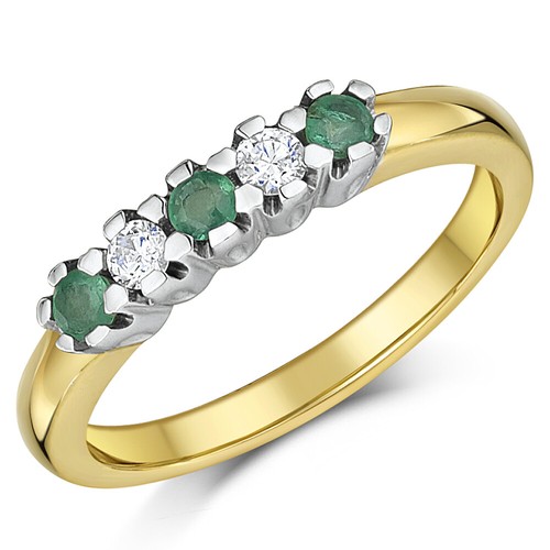Bague demi éternité - en, or