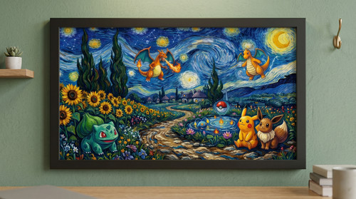 Tableau pokémon van gogh - van,