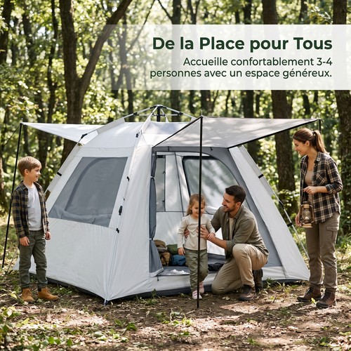 Tente camping rapide 4 - de, 3-4