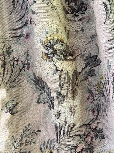 Ancien rideau pavots rose - rideau,
