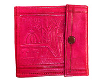 Portefeuille marocain artisanal en cuir d'agneau fait à la main, porte-monnaie