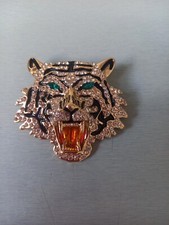 superbe broche tete de tigre