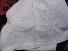 ANCIEN DRAP DE CAMPAGNE LIN